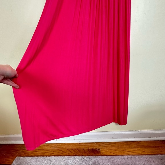 LOFT Coral Pink Comfortable Jersey Knit Empire Waist Maxi Dress, Petite Size M - Picture 9 of 12